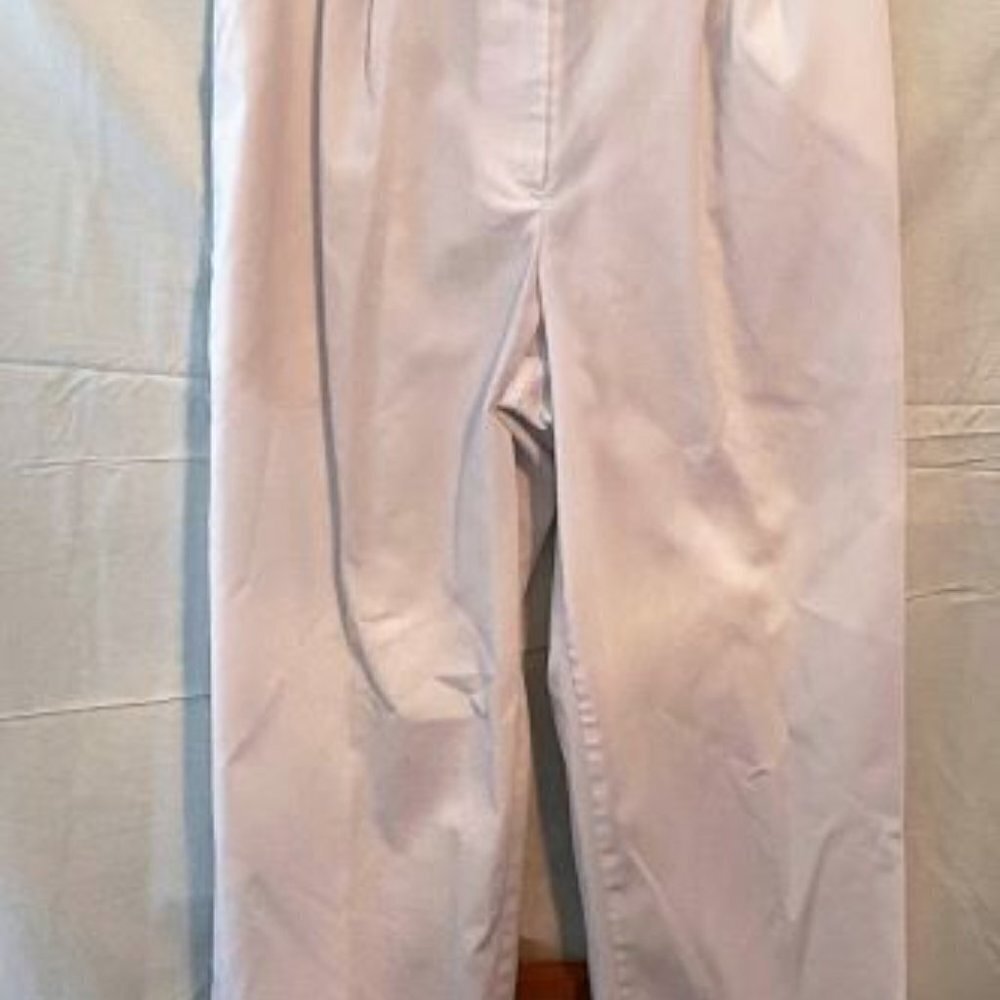 Nwot Basic White Zip 3 Button Elastic Pants - image 2